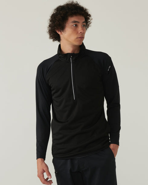 4235 ラミネートロングスリーブジップシャツ