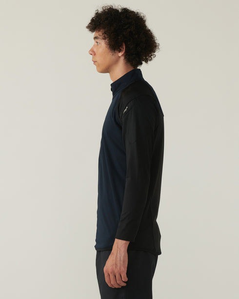 4235 ラミネートロングスリーブジップシャツ