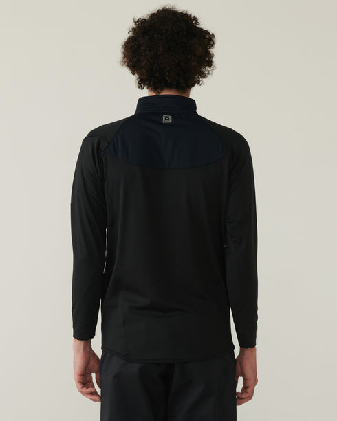 4235 ラミネートロングスリーブジップシャツ