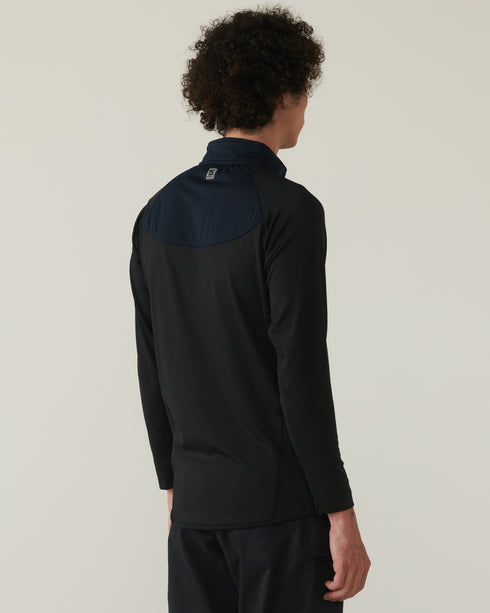 4235 ラミネートロングスリーブジップシャツ