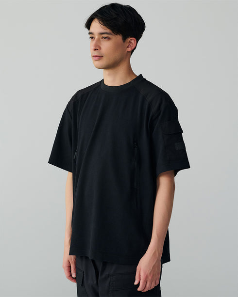 5545 スラントジップショートスリーブTシャツ
