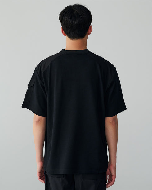 5545 スラントジップショートスリーブTシャツ