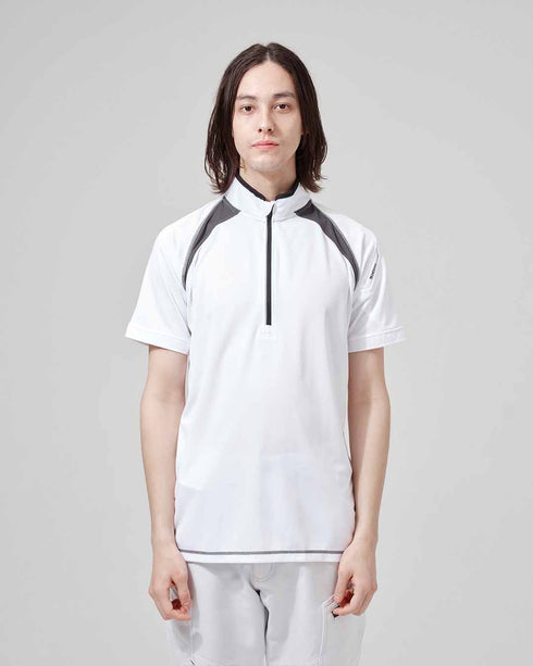 3015 ショートスリーブハーフジップ