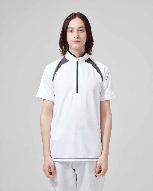 3015 ショートスリーブハーフジップ