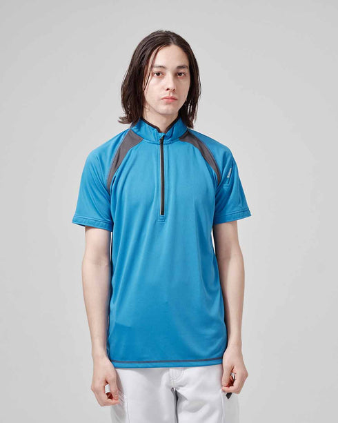 3015 ショートスリーブハーフジップ