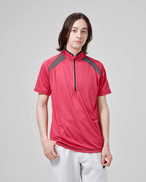 3015 ショートスリーブハーフジップ