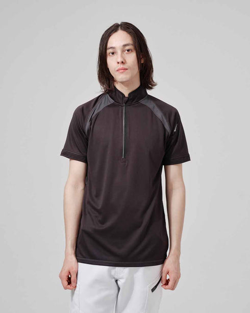 3015 ショートスリーブハーフジップ