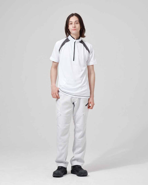 3015 ショートスリーブハーフジップ