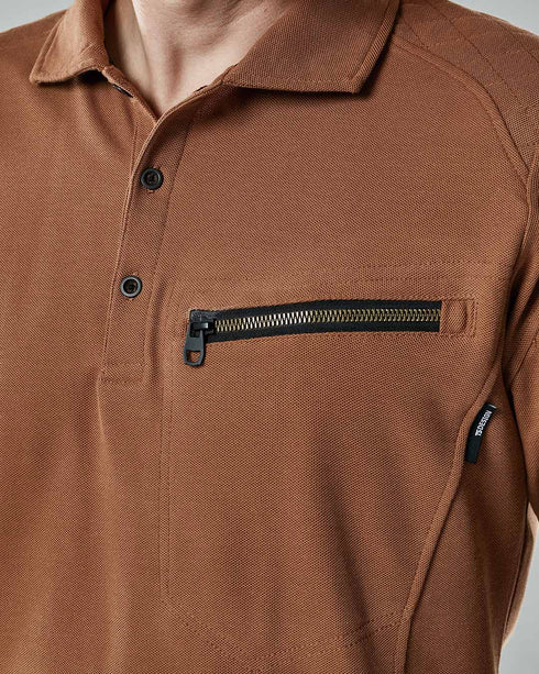 5105 ワークニットロングポロシャツ