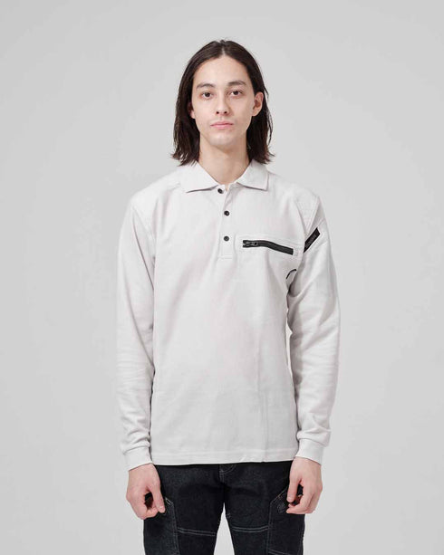 5105 ワークニットロングポロシャツ