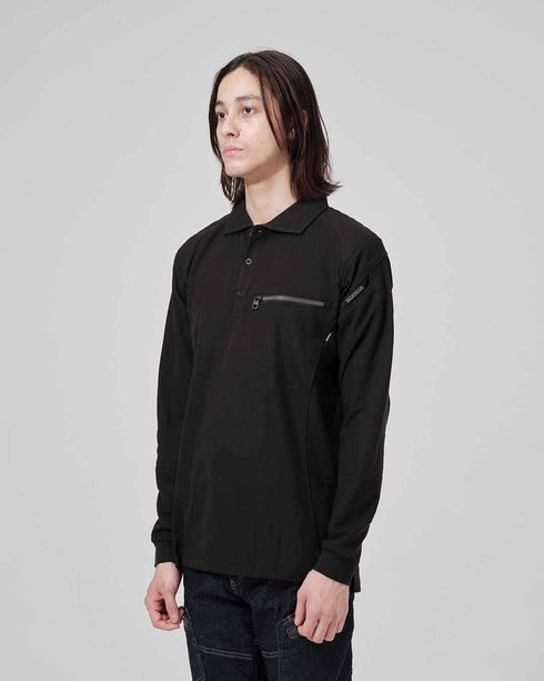 5105 ワークニットロングポロシャツ