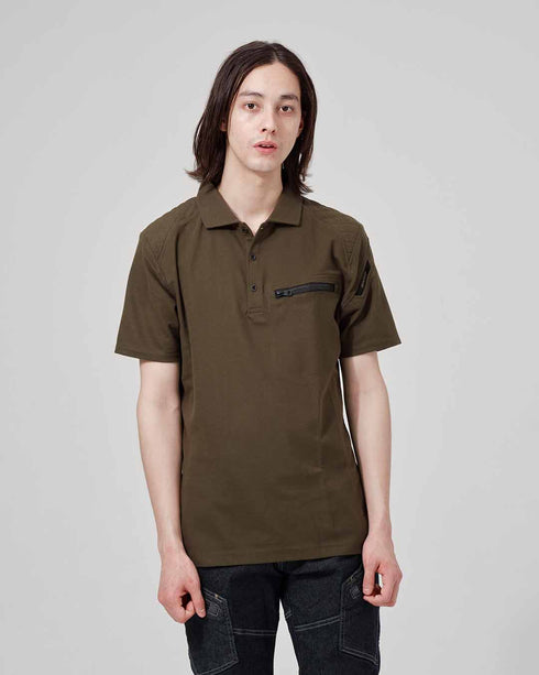 51055 ワークニットショートポロシャツ