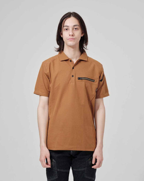 51055 ワークニットショートポロシャツ