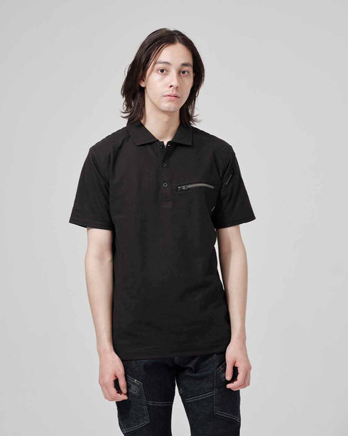 51055 ワークニットショートポロシャツ