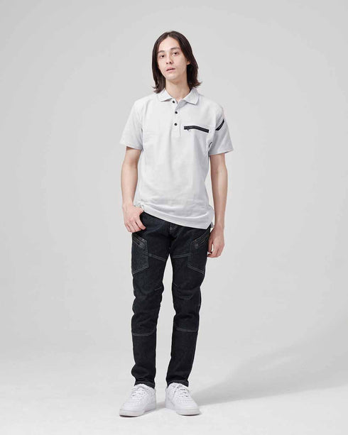 51055 ワークニットショートポロシャツ