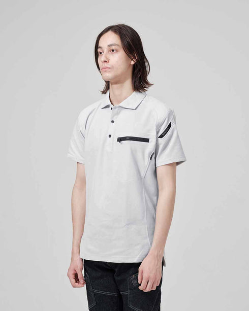 51055 ワークニットショートポロシャツ