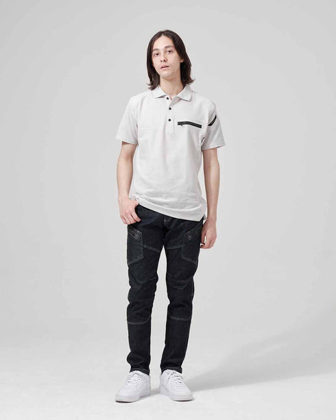 51055 ワークニットショートポロシャツ