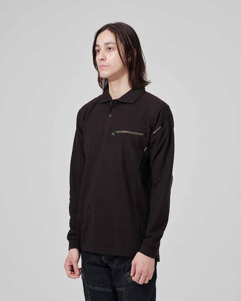 5105 ワークニットロングポロシャツ