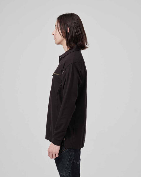 5105 ワークニットロングポロシャツ