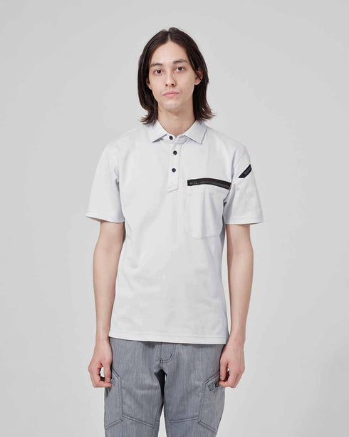 51355 T/Cワークニットショートポロシャツ