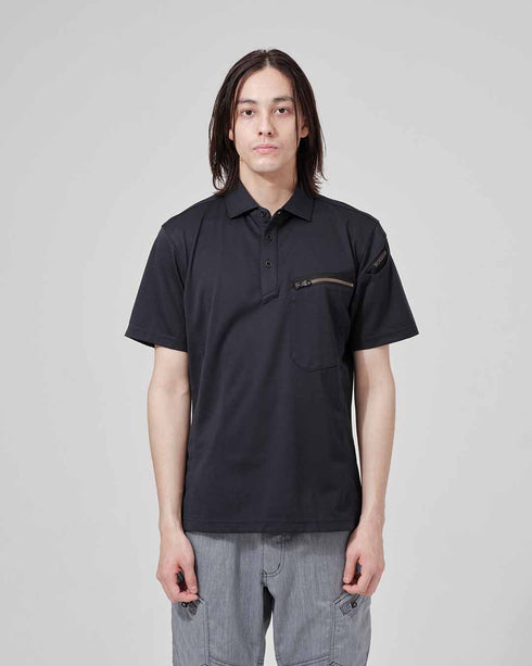 51355 T/Cワークニットショートポロシャツ