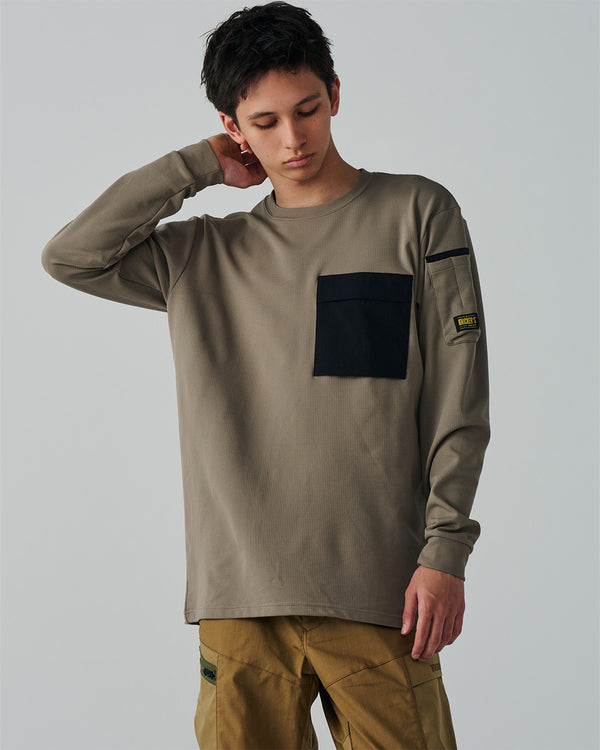 55353 ニッカーズドライワッフルロングスリーブTシャツ