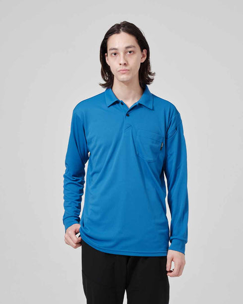 6075 ドライロングスリーブポロシャツ