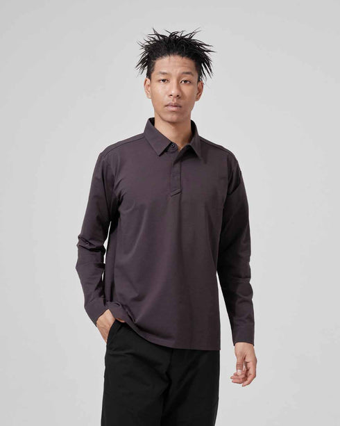 9075 TS DEOドライロングスリーブポロシャツ